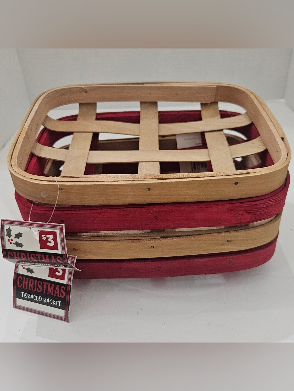 Set of 4 Holiday Tobacco Baskets NWT - Craft Room Clean Out Destash Lot